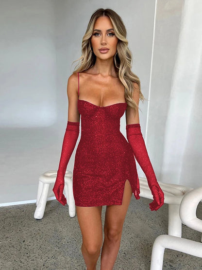 Glitter Sexy Mini Dress Elegant